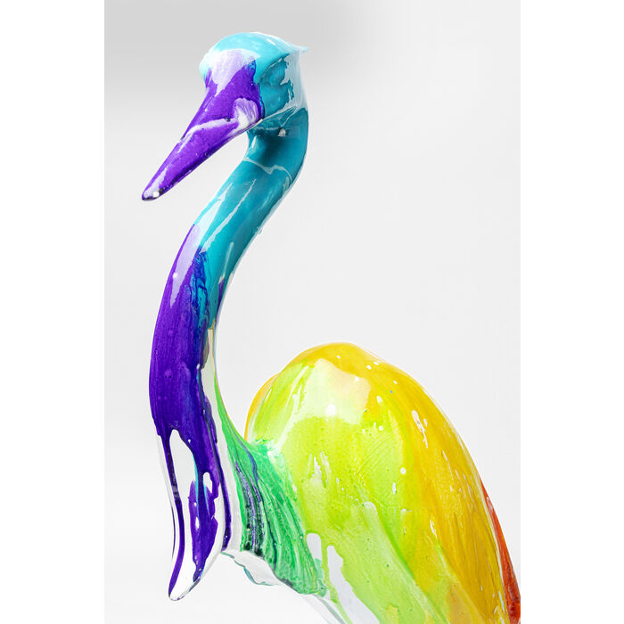 Rainbow Heron Deco Figurine