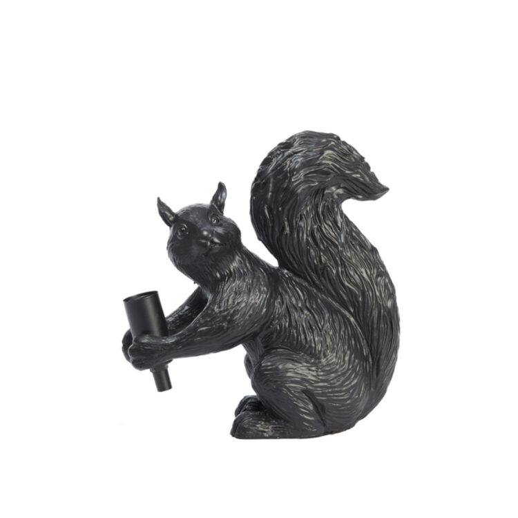 Squirrel matt black table lamp
