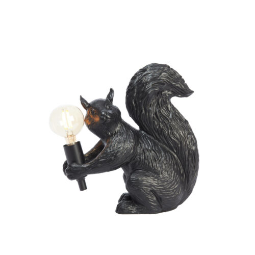 Squirrel matt black table lamp