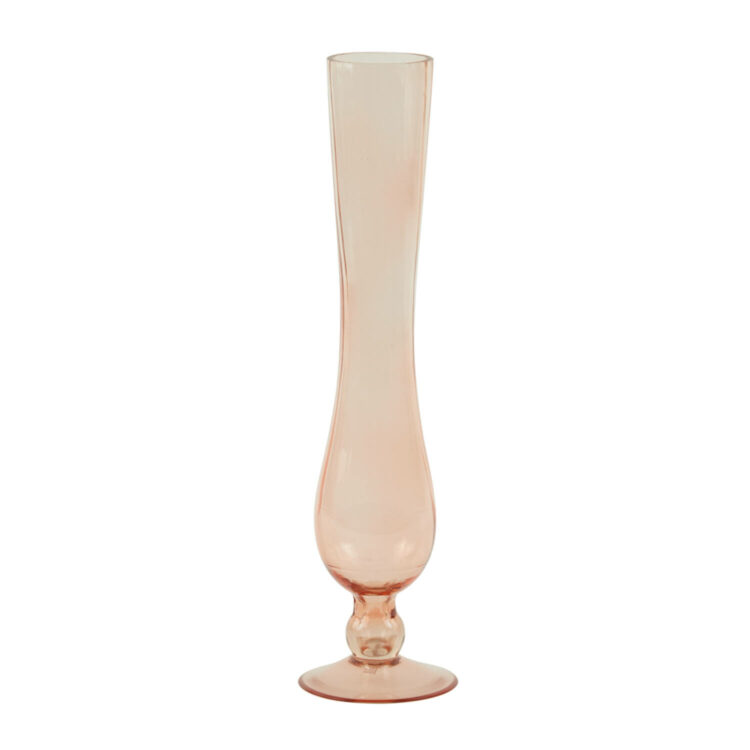 BARIRO glass old pink vase