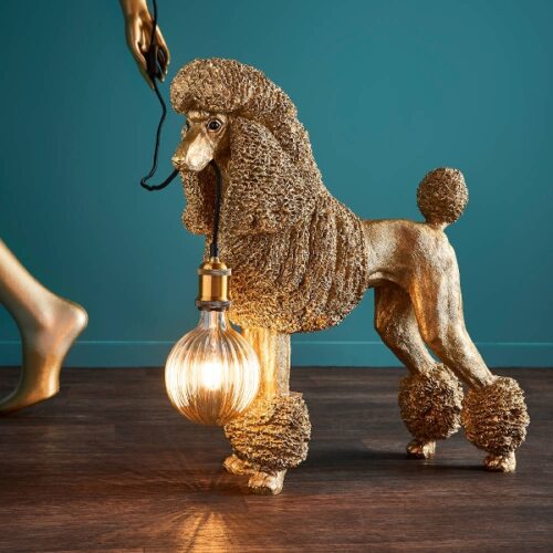 Gold Poodle Table Lamp
