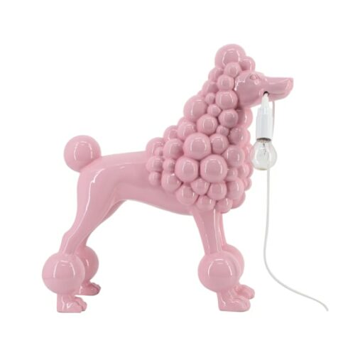 STANDING PINK POODLE LAMP