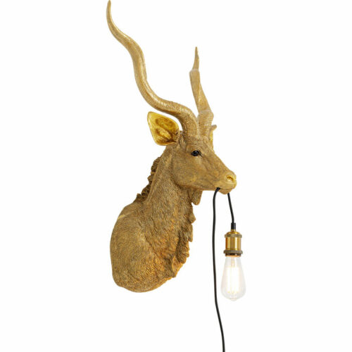 Gold Goat Wall Lamp 45x74cm