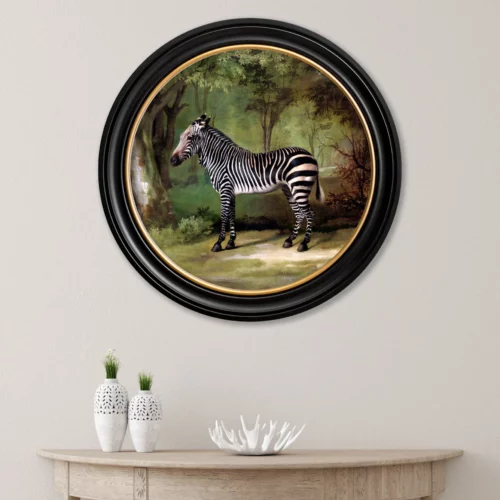 George Stubb's Zebra - Round Frame