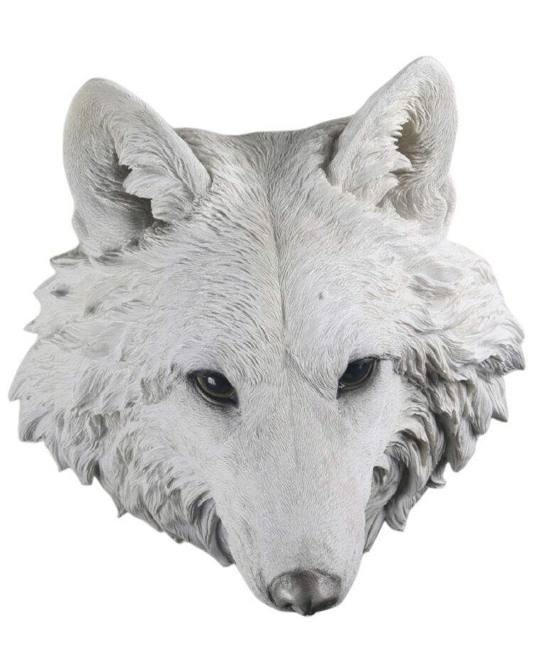 White Wolf Head 46.5cm