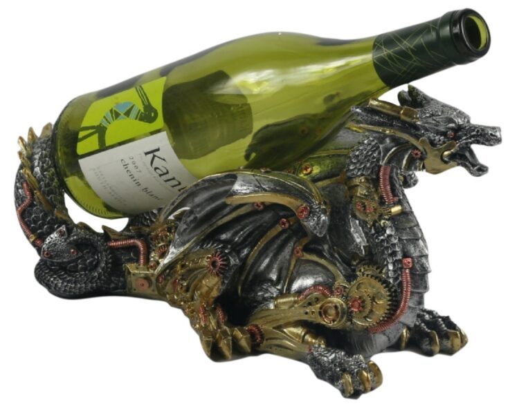 Steampunk Dragon Wine Holder 32cm