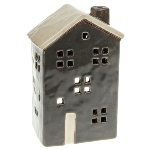 Village Pottery Town House Tall Grey Tealight