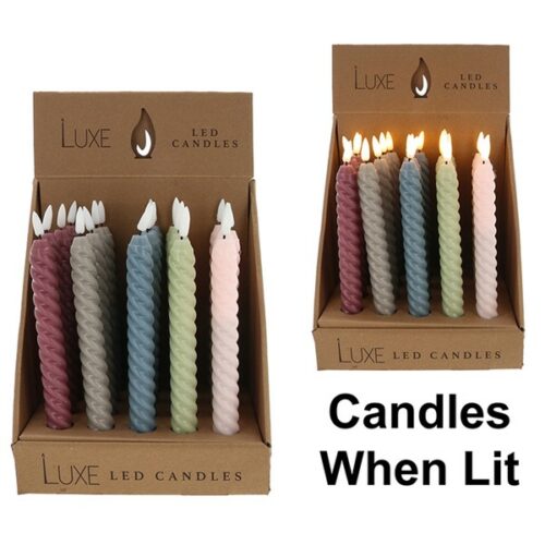 Luxe LED Twist Candle Colour