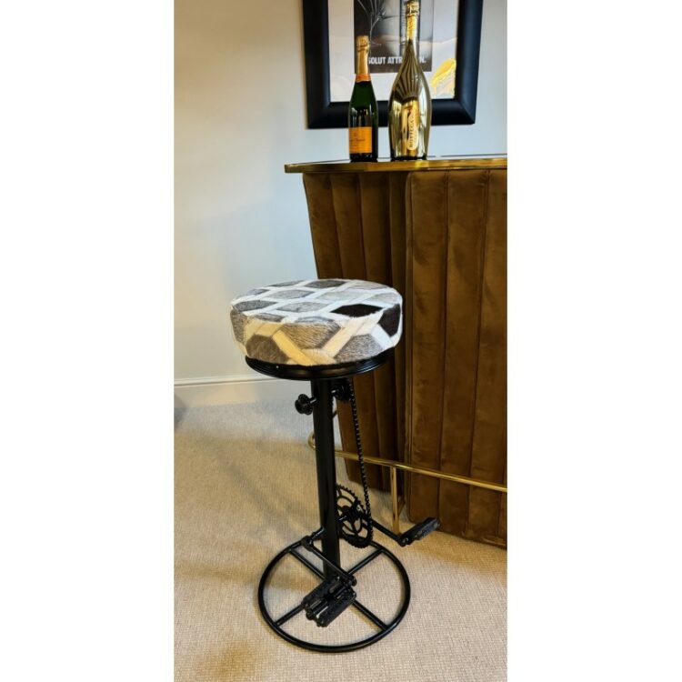 Grey Cowhide Leather - Bicycle Pedal Foot Rests